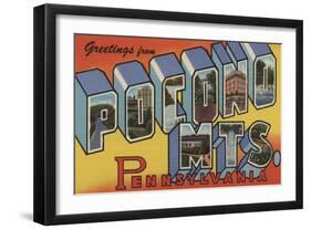 Pennsylvania - Pocono Mountains-Lantern Press-Framed Art Print