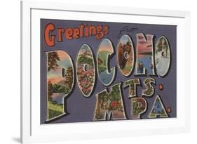 Pennsylvania - Pocono Mountians-Lantern Press-Framed Art Print