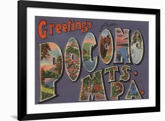 Pennsylvania - Pocono Mountians-Lantern Press-Framed Art Print