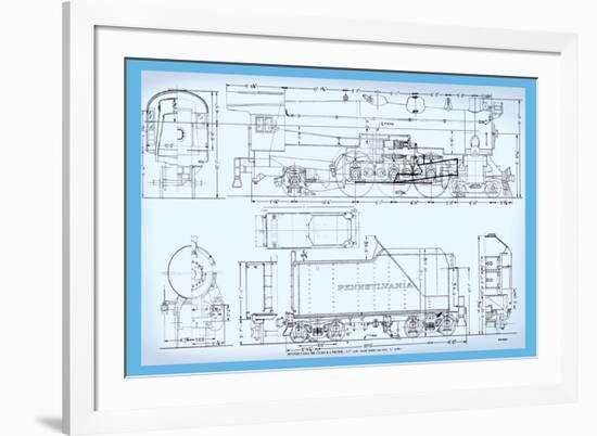 Pennsylvania Railroad, Class K4 Pacific-Bob Bohm-Framed Premium Giclee Print