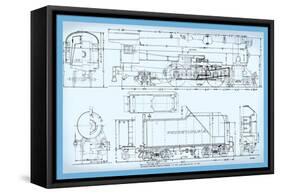 Pennsylvania Railroad, Class K4 Pacific-Bob Bohm-Framed Stretched Canvas