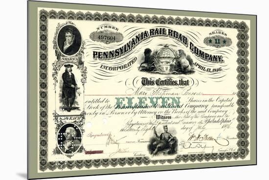 Pennsylvania Railroad Company, c.1896-null-Mounted Premium Giclee Print