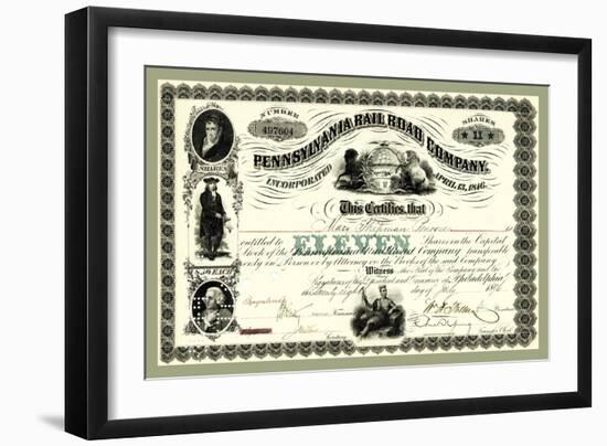 Pennsylvania Railroad Company, c.1896-null-Framed Art Print