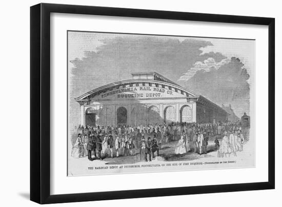 Pennsylvania Railroad Depot-null-Framed Giclee Print