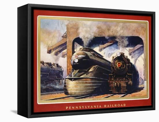 Pennsylvania Railroad, Ready to Go!-Grif Teller-Framed Stretched Canvas