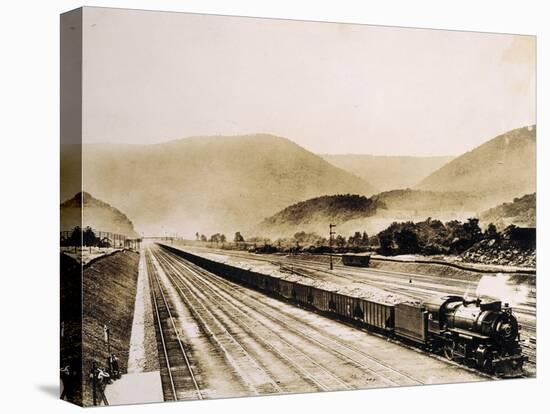 Pennsylvania Railroad Train Cars Loaded with Coal, 1931-English Photographer-Stretched Canvas