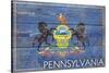Pennsylvania State Flag - Barnwood Painting-Lantern Press-Stretched Canvas