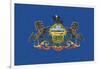 Pennsylvania State Flag-Lantern Press-Framed Art Print