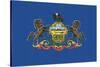 Pennsylvania State Flag-Lantern Press-Stretched Canvas