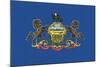 Pennsylvania State Flag-Lantern Press-Mounted Art Print