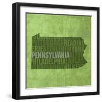 Pennsylvania State Words-David Bowman-Framed Giclee Print