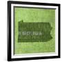 Pennsylvania State Words-David Bowman-Framed Giclee Print