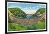 Pennsylvania, View of the Main Line PA Railroad Horseshoe Curve-Lantern Press-Framed Art Print