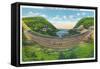 Pennsylvania, View of the Main Line PA Railroad Horseshoe Curve-Lantern Press-Framed Stretched Canvas