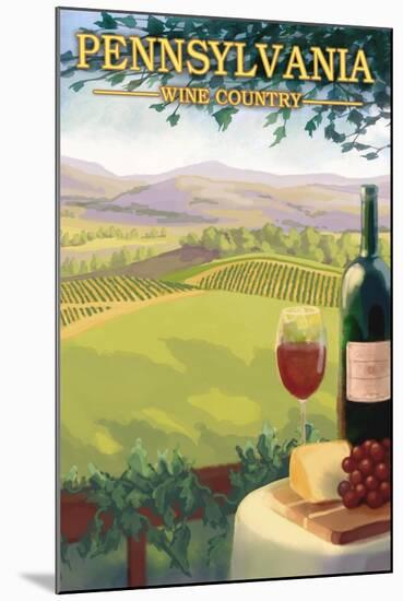 Pennsylvania Wine Country-Lantern Press-Mounted Art Print