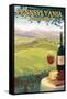 Pennsylvania Wine Country-Lantern Press-Framed Stretched Canvas