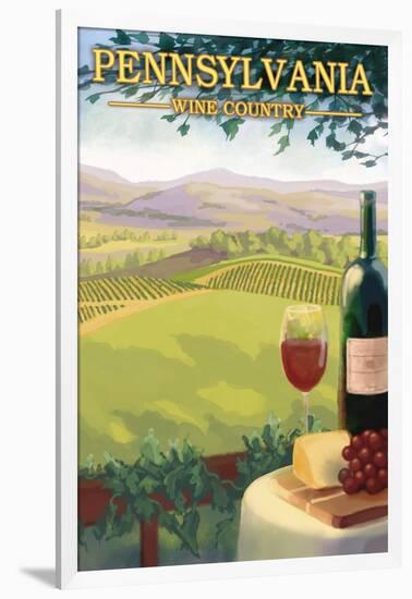 Pennsylvania Wine Country-Lantern Press-Framed Art Print