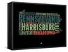 Pennsylvania Word Cloud 1-NaxArt-Framed Stretched Canvas