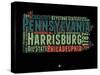 Pennsylvania Word Cloud 1-NaxArt-Stretched Canvas