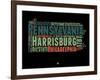 Pennsylvania Word Cloud 1-NaxArt-Framed Art Print