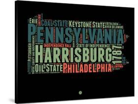 Pennsylvania Word Cloud 1-NaxArt-Stretched Canvas