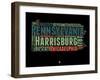 Pennsylvania Word Cloud 1-NaxArt-Framed Art Print