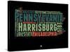 Pennsylvania Word Cloud 1-NaxArt-Stretched Canvas