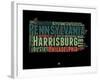 Pennsylvania Word Cloud 1-NaxArt-Framed Art Print