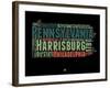 Pennsylvania Word Cloud 1-NaxArt-Framed Art Print