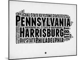 Pennsylvania Word Cloud 2-NaxArt-Mounted Art Print