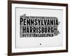 Pennsylvania Word Cloud 2-NaxArt-Framed Art Print