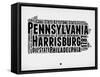 Pennsylvania Word Cloud 2-NaxArt-Framed Stretched Canvas