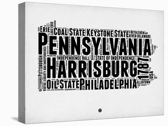 Pennsylvania Word Cloud 2-NaxArt-Stretched Canvas