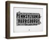 Pennsylvania Word Cloud 2-NaxArt-Framed Art Print