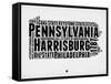 Pennsylvania Word Cloud 2-NaxArt-Framed Stretched Canvas