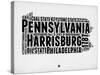 Pennsylvania Word Cloud 2-NaxArt-Stretched Canvas