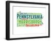 Pennsylvania Word Cloud Map-NaxArt-Framed Art Print