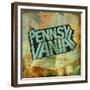 Pennsylvania-Art Licensing Studio-Framed Giclee Print