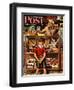 "Penny Candy," Saturday Evening Post Cover, September 23, 1944-Stevan Dohanos-Framed Giclee Print