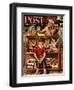 "Penny Candy," Saturday Evening Post Cover, September 23, 1944-Stevan Dohanos-Framed Premium Giclee Print