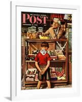 "Penny Candy," Saturday Evening Post Cover, September 23, 1944-Stevan Dohanos-Framed Giclee Print