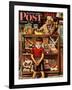 "Penny Candy," Saturday Evening Post Cover, September 23, 1944-Stevan Dohanos-Framed Premium Giclee Print