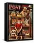 "Penny Candy," Saturday Evening Post Cover, September 23, 1944-Stevan Dohanos-Framed Stretched Canvas