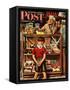 "Penny Candy," Saturday Evening Post Cover, September 23, 1944-Stevan Dohanos-Framed Stretched Canvas