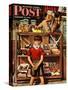 "Penny Candy," Saturday Evening Post Cover, September 23, 1944-Stevan Dohanos-Stretched Canvas