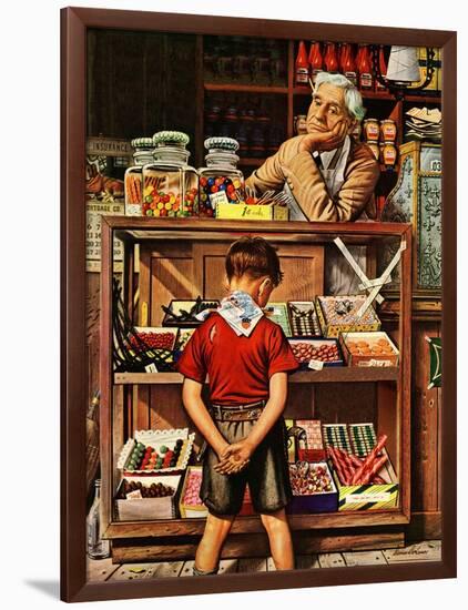 "Penny Candy," September 23, 1944-Stevan Dohanos-Framed Giclee Print