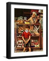 "Penny Candy," September 23, 1944-Stevan Dohanos-Framed Giclee Print