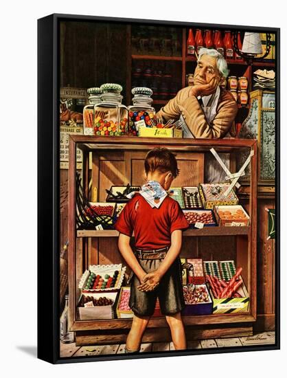 "Penny Candy," September 23, 1944-Stevan Dohanos-Framed Stretched Canvas