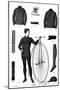 Penny-Farthing Clothing for Men-null-Mounted Giclee Print