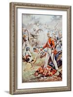 Pennycuick Was Killed: His Gallant Son, a Mere Lad, Sprang Forward and Bestrode His Father's Body-Walter Paget-Framed Giclee Print
